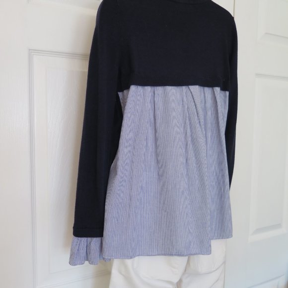 OASIS 🇬🇧Sweater, back with cotton shirt and cuffs - Picture 3 of 12